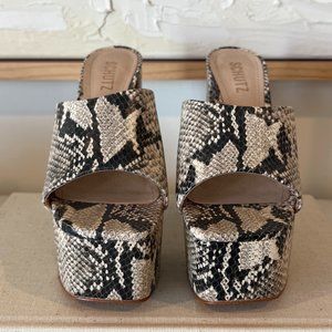 Schutz Darah Platform Snake Platform Heels 7